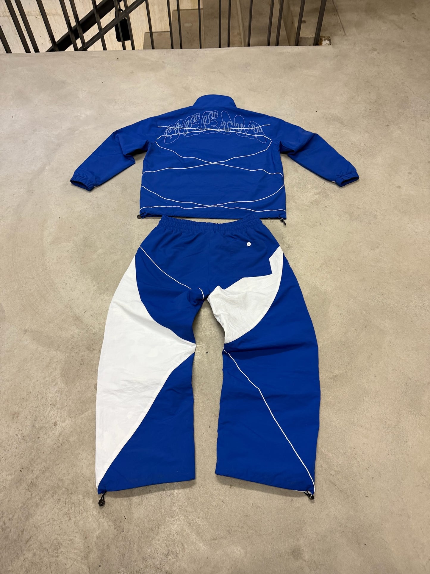 Blue Nylon Tracksuit