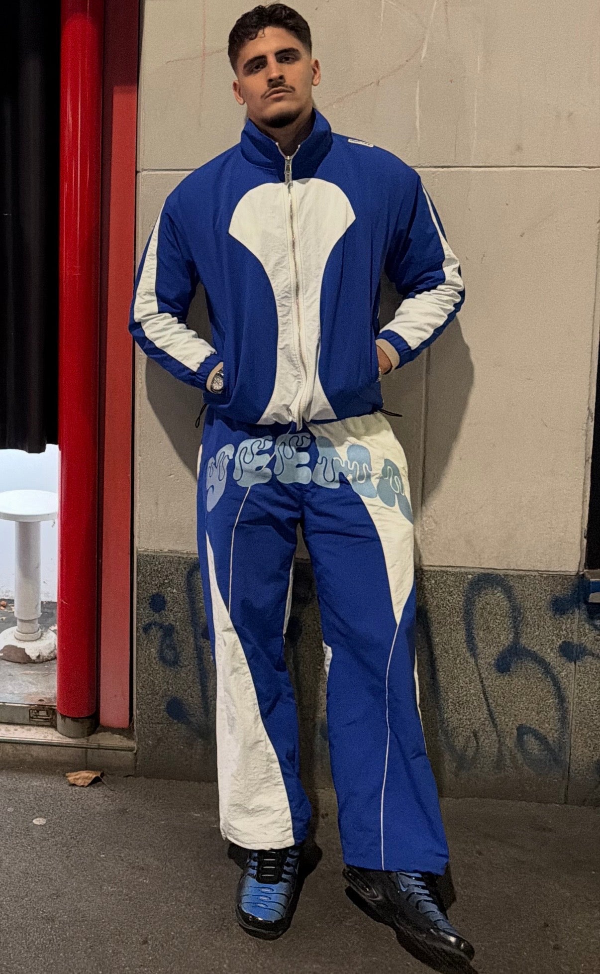 Blue Nylon Tracksuit