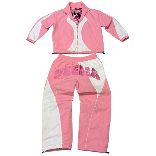 Pink Nylon Tracksuit
